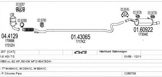 Система выпуска ОГ MTS C260739014963