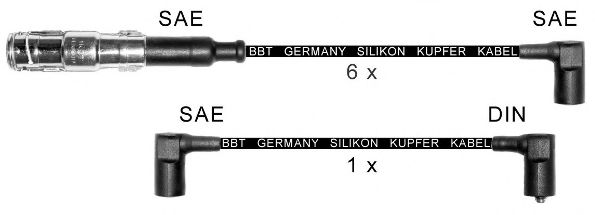 Комплект проводов зажигания BBT ZK414