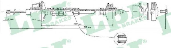 Трос, управление сцеплением LPR C0536C