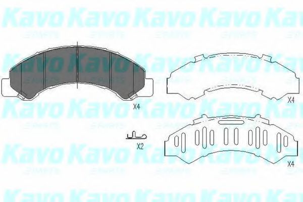 Комплект тормозных колодок, дисковый тормоз KAVO PARTS KBP-3512