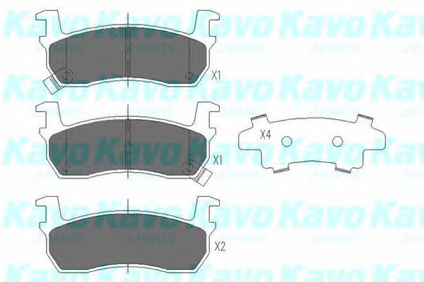 Комплект тормозных колодок, дисковый тормоз KAVO PARTS KBP-6530