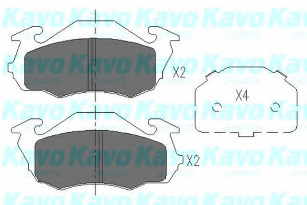 Комплект тормозных колодок, дисковый тормоз KAVO PARTS KBP-8017