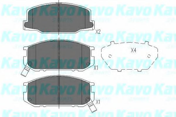 Комплект тормозных колодок, дисковый тормоз KAVO PARTS KBP-9031