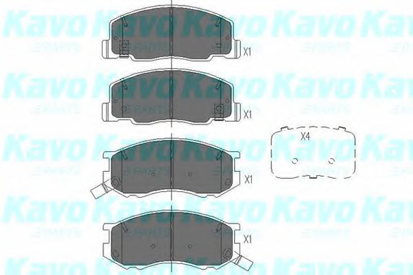 Комплект тормозных колодок, дисковый тормоз KAVO PARTS KBP-9050