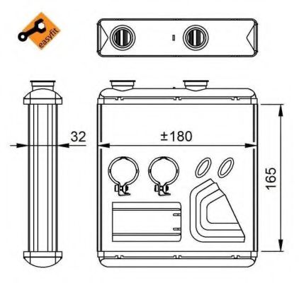 Теплообменник, отопление салона NRF 54298