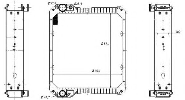 Радиатор, охлаждение двигателя NRF 58563