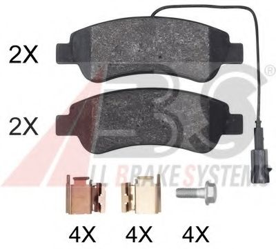 Комплект тормозных колодок, дисковый тормоз A.B.S. 35067