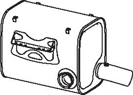 Средний / конечный глушитель ОГ DINEX 28490
