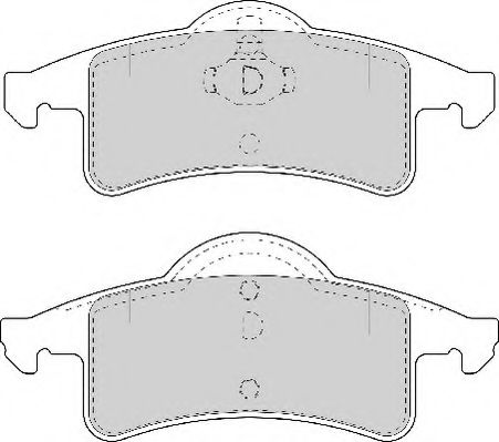 Комплект тормозных колодок, дисковый тормоз NECTO FD6954A