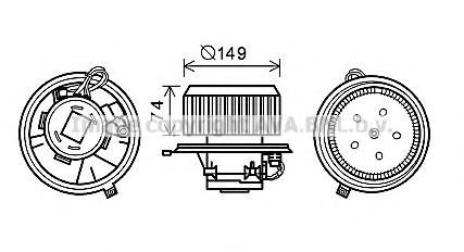 Электродвигатель, вентиляция салона AVA QUALITY COOLING AL8138