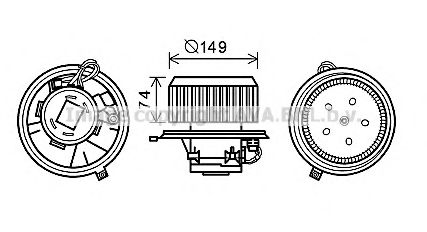 Электродвигатель, вентиляция салона AVA QUALITY COOLING AL8139