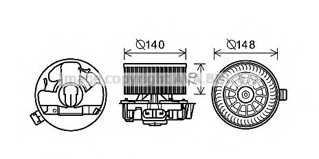 Электродвигатель, вентиляция салона AVA QUALITY COOLING DN8383