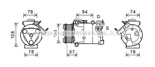 Компрессор, кондиционер AVA QUALITY COOLING FDK450