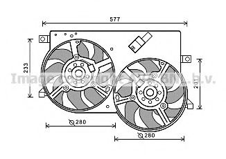 Вентилятор, охлаждение двигателя AVA QUALITY COOLING FT7570