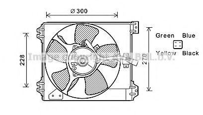 Вентилятор, охлаждение двигателя AVA QUALITY COOLING FT7591