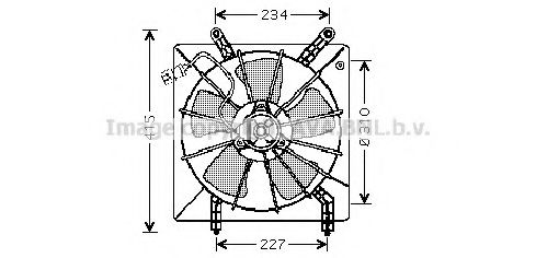 Вентилятор, охлаждение двигателя AVA QUALITY COOLING HD7510