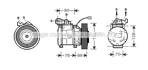 Компрессор, кондиционер AVA QUALITY COOLING HDK196