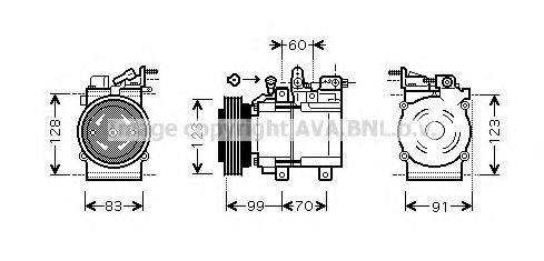 Компрессор, кондиционер AVA QUALITY COOLING HYK138
