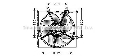 Вентилятор, охлаждение двигателя AVA QUALITY COOLING KA7508