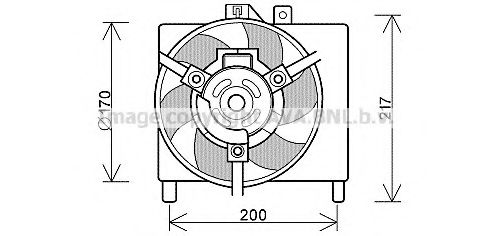 Вентилятор, охлаждение двигателя AVA QUALITY COOLING MC7503