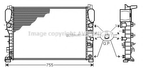 Радиатор, охлаждение двигателя AVA QUALITY COOLING MS2341