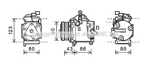 Компрессор, кондиционер AVA QUALITY COOLING MTK226