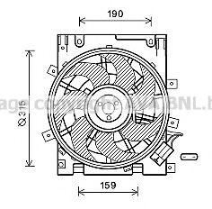 Вентилятор, охлаждение двигателя AVA QUALITY COOLING OL7604