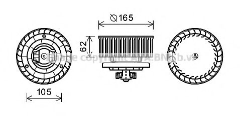 Электродвигатель, вентиляция салона AVA QUALITY COOLING PE8507