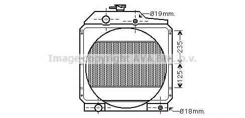 Радиатор, охлаждение двигателя AVA QUALITY COOLING RE2087