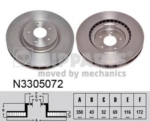 Тормозной диск NIPPARTS N3305072