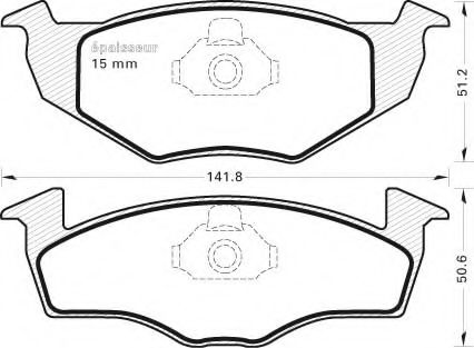 Комплект тормозных колодок, дисковый тормоз MGA 477