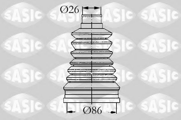 Комплект пылника, приводной вал SASIC 4003440