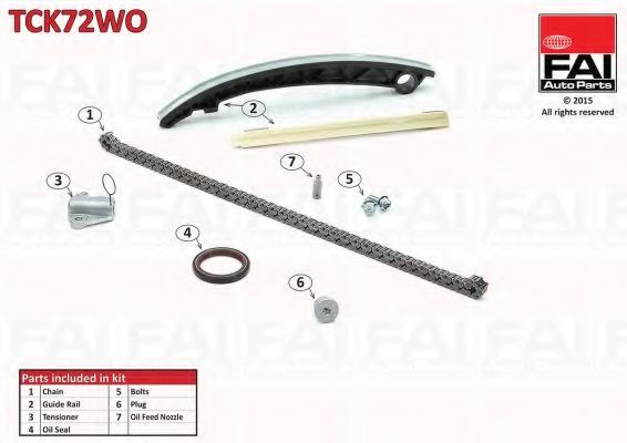 Комплект цели привода распредвала FAI AutoParts TCK72WO