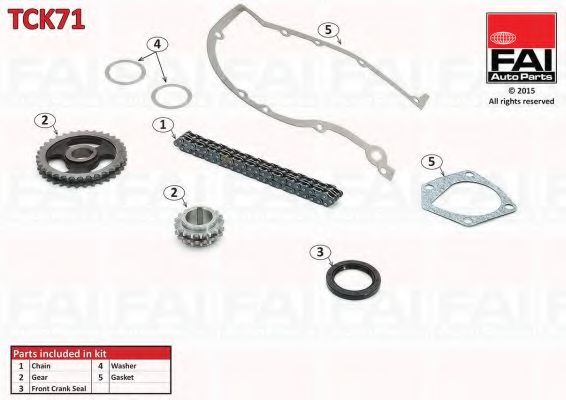 Комплект цели привода распредвала FAI AutoParts TCK71
