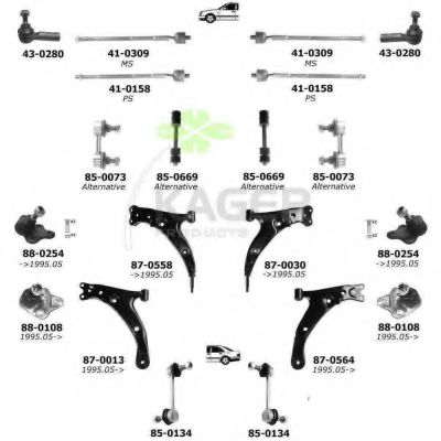 Подвеска колеса KAGER 800957