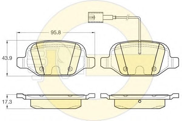 Комплект тормозных колодок, дисковый тормоз GIRLING 6119851