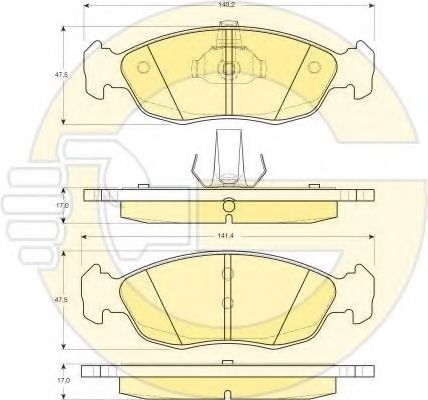 Комплект тормозов, дисковый тормозной механизм GIRLING 6410752
