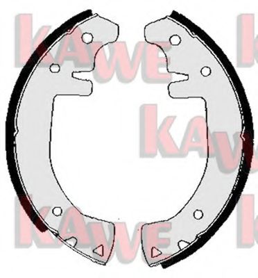 Комплект тормозных колодок KAWE 02990