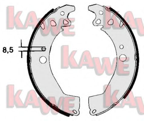 Комплект тормозных колодок KAWE 04760