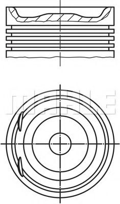 Поршень MAHLE ORIGINAL 012 20 00