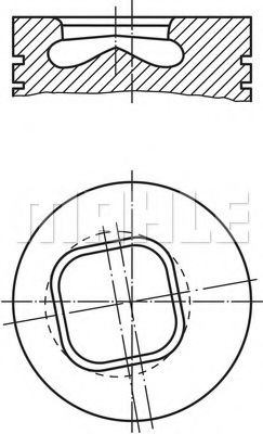 Поршень MAHLE ORIGINAL 607 82 00