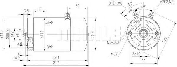 Электродвигатель MAHLE ORIGINAL MM 135