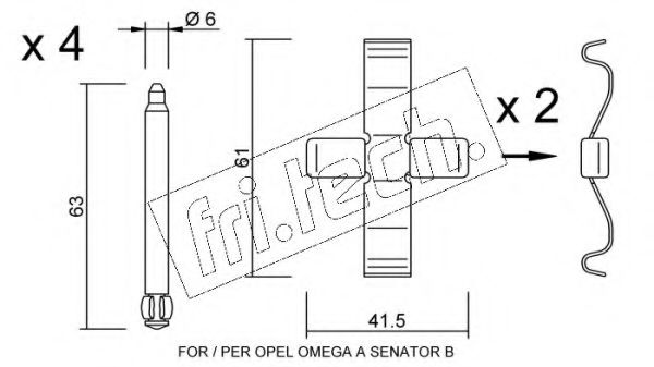 Комплектующие, колодки дискового тормоза fri.tech. KIT.079