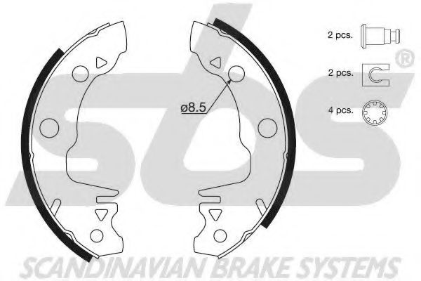 Комплект тормозных колодок sbs 18492799228