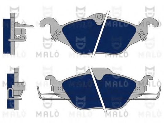 Комплект тормозных колодок, дисковый тормоз MALÒ 1050404