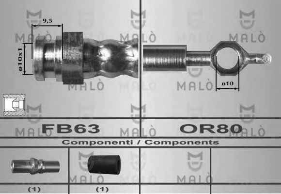 Тормозной шланг MALÒ 80545