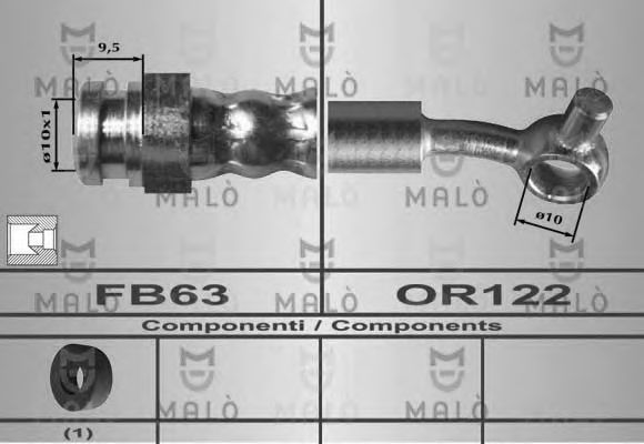 Тормозной шланг MALÒ 80555