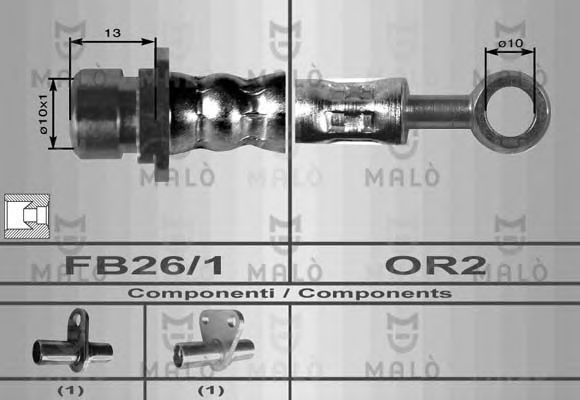 Тормозной шланг MALÒ 8093