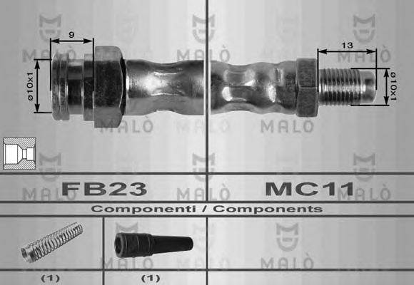 Тормозной шланг MALÒ 8528