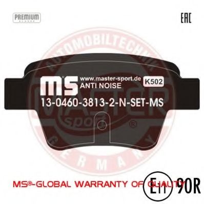 Комплект тормозных колодок, дисковый тормоз MASTER-SPORT 13046038132N-SET-MS